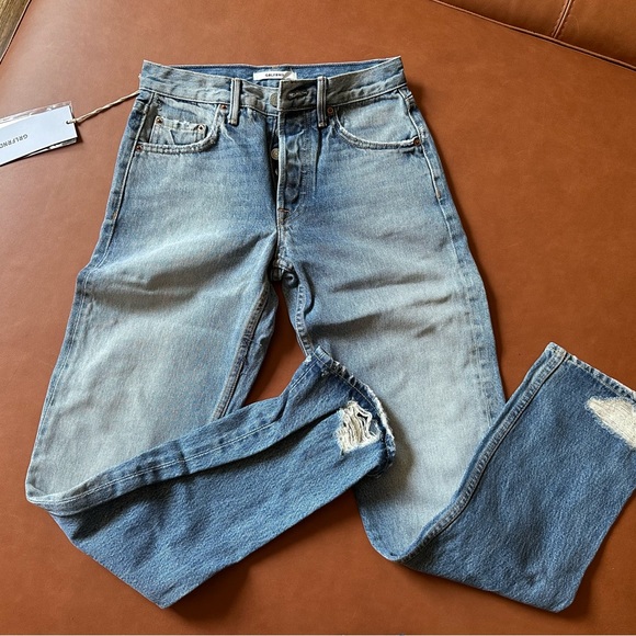 NWT GRLFRND Helena Light Wash Jeans 24 - Picture 2 of 4
